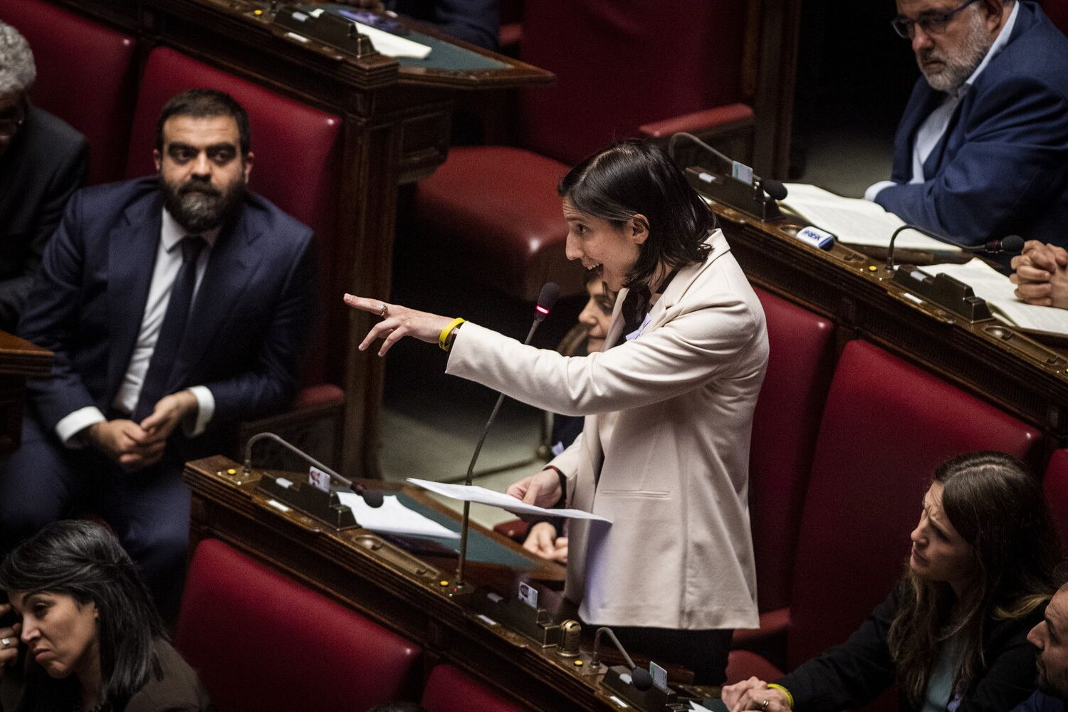 Elly Schlein durante il question time alla Camera  &nbsp;