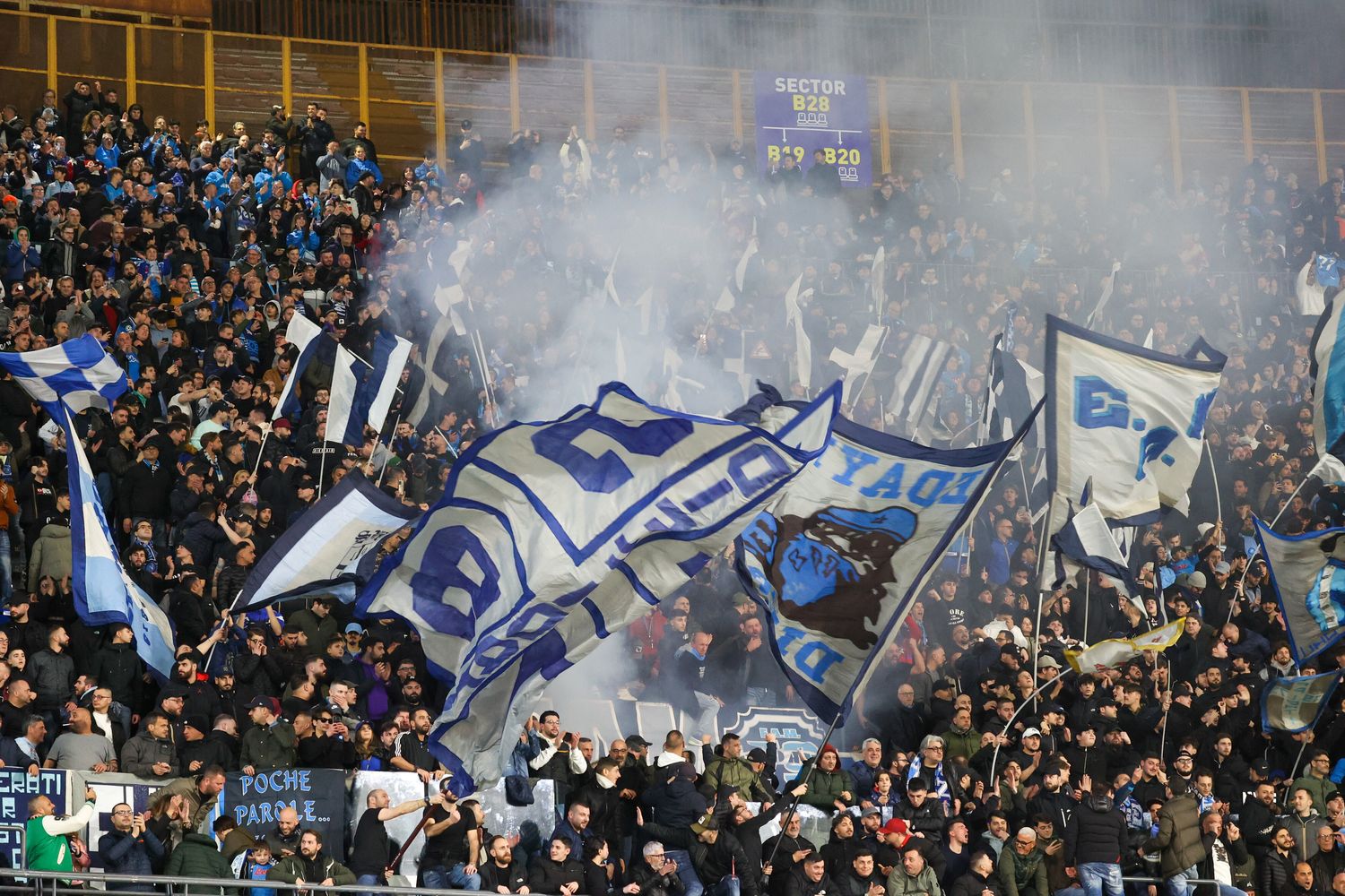 &nbsp;I tifosi del Napoli nella partita contro l'Atalanta disputata al Maradona l'11 marzo scorso