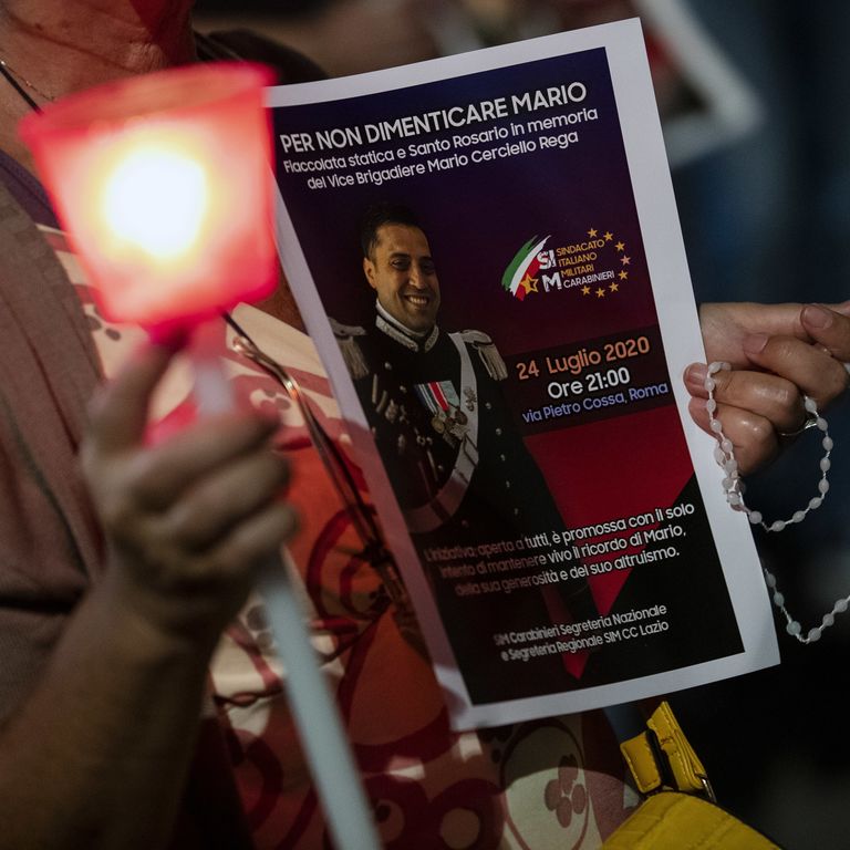 Fiaccolata in ricordo di Mario Cerciello Rega &nbsp;