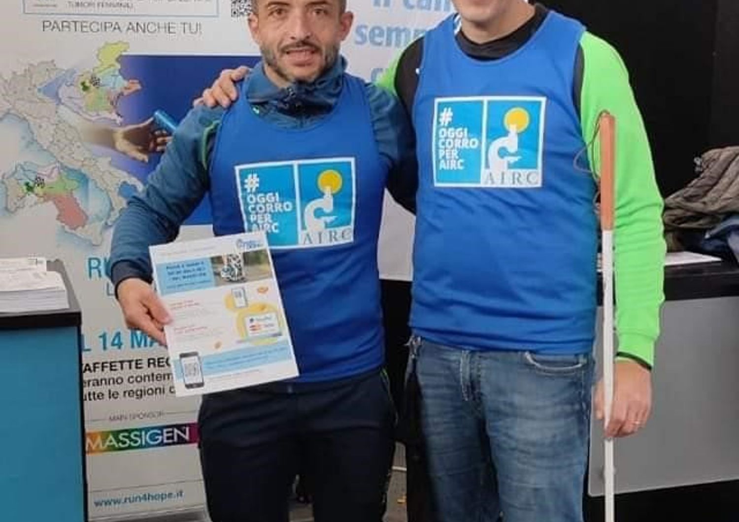 Fabio Orr&ugrave; e Stefano Petranca alla maratona di Roma