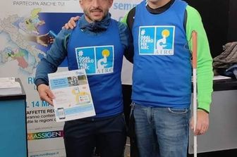 Fabio Orr&ugrave; e Stefano Petranca alla maratona di Roma