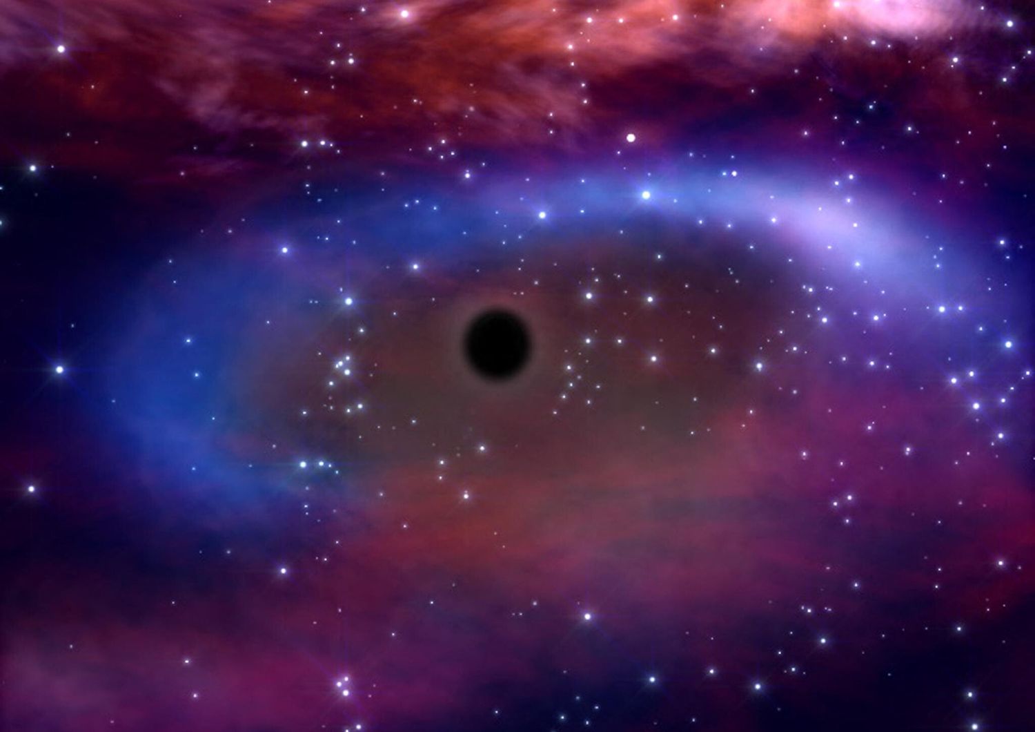 Rappresentazione artistica di un buco nero supermassiccio