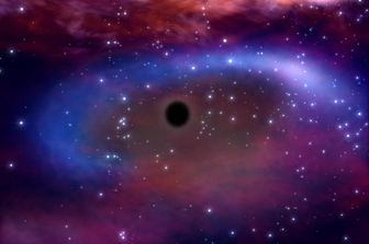 Rappresentazione artistica di un buco nero supermassiccio