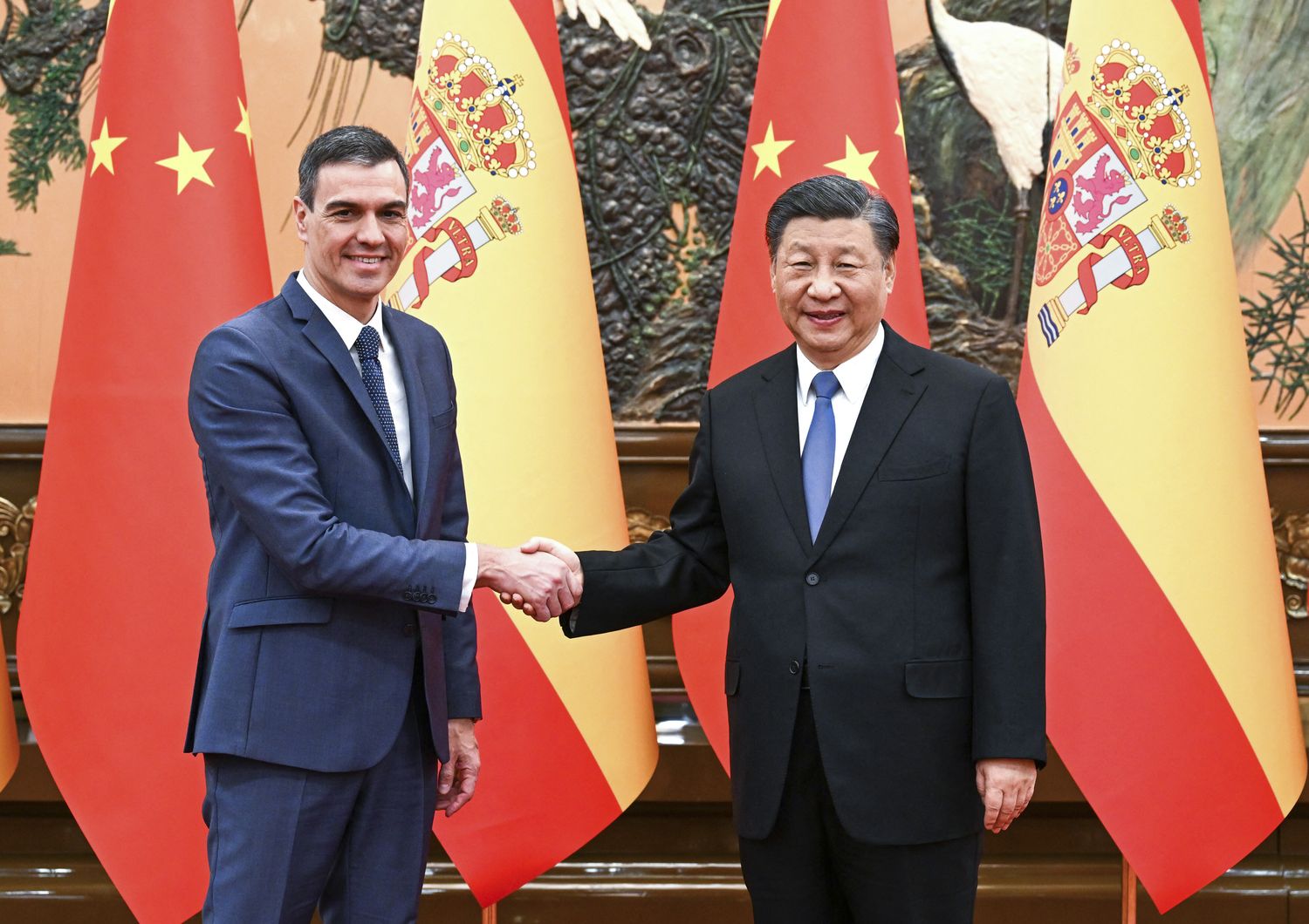 Pedro Sanchez e Xi Jinping