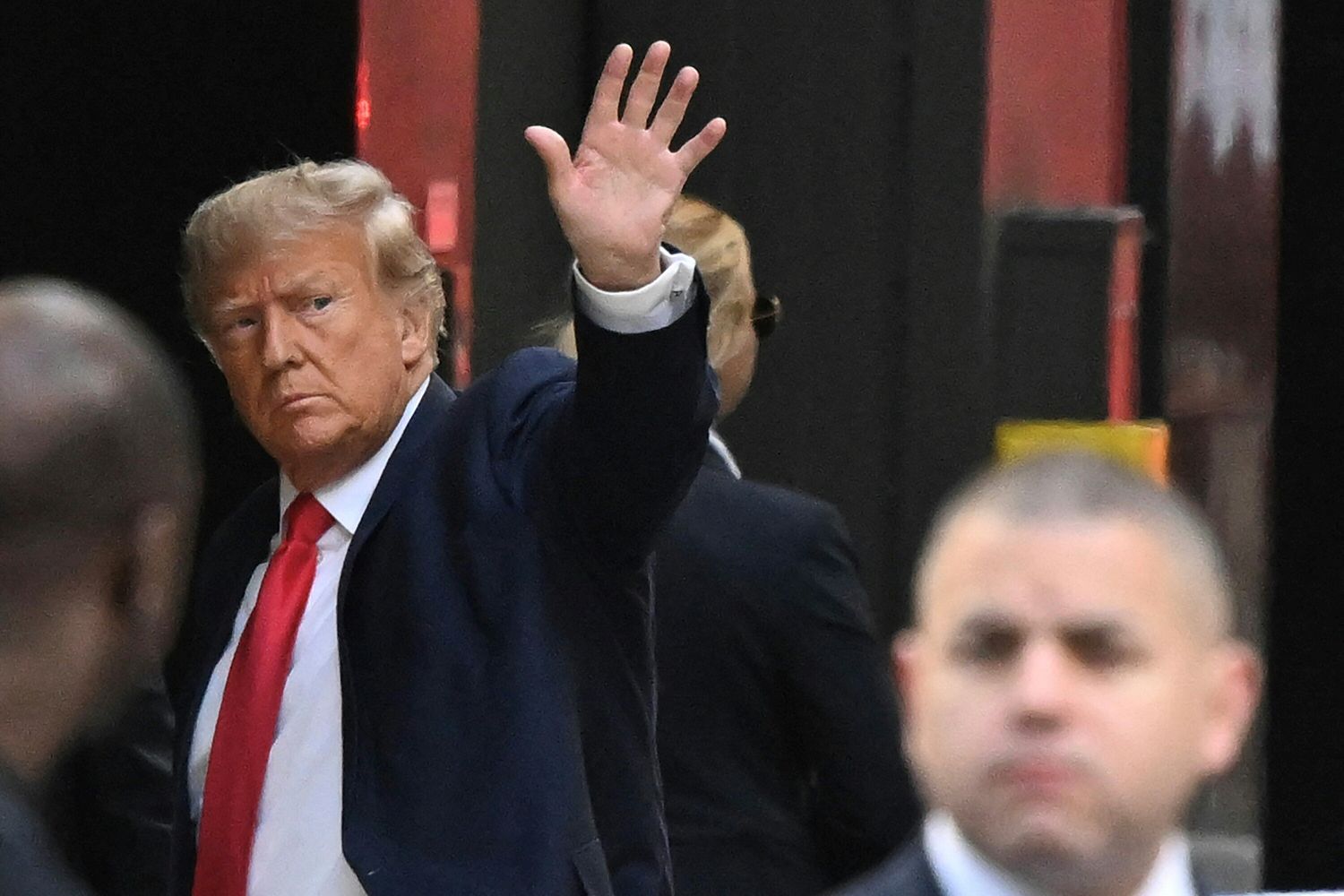 Donald Trump all'arrivo alla Trump Tower&nbsp;