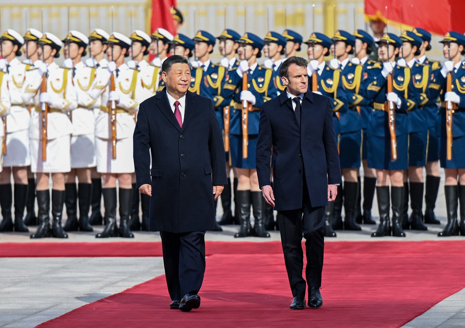 Xi Jinping, Emmanuel Macron