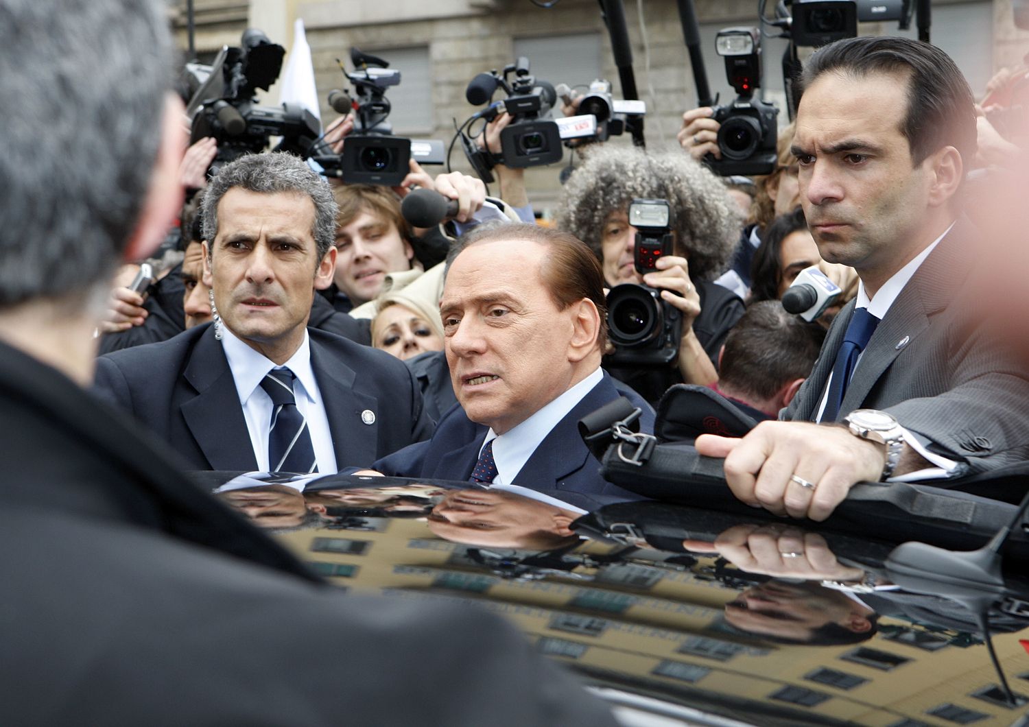 Berlusconi in tribunale per il processo Mediatrade nel 2011&nbsp;