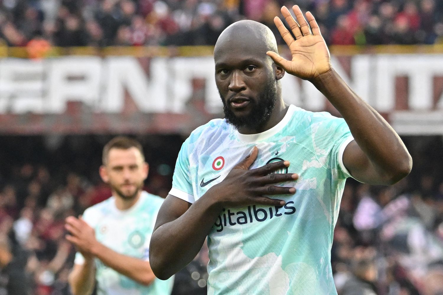 Romelu Lukaku al termine della partita tra Salernitana e Inter &nbsp;