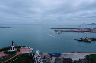 Scorcio del porto di Nangan, a Taiwan