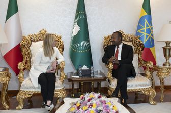 Giorgia Meloni e Abiy