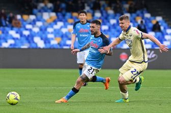 Politano e Dawidowicz in campo in Napoli-Verona