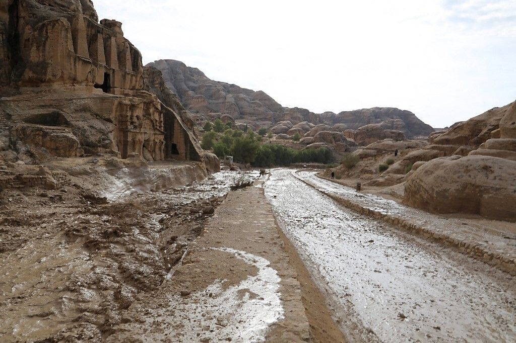 Alluvione nel sito archeologico di Petra a novembre 2018