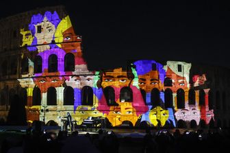 Lo spettacolo di luci al Colosseo per gli ispettori Bie&nbsp;