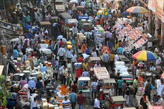 Un mercato a Nuova Delhi