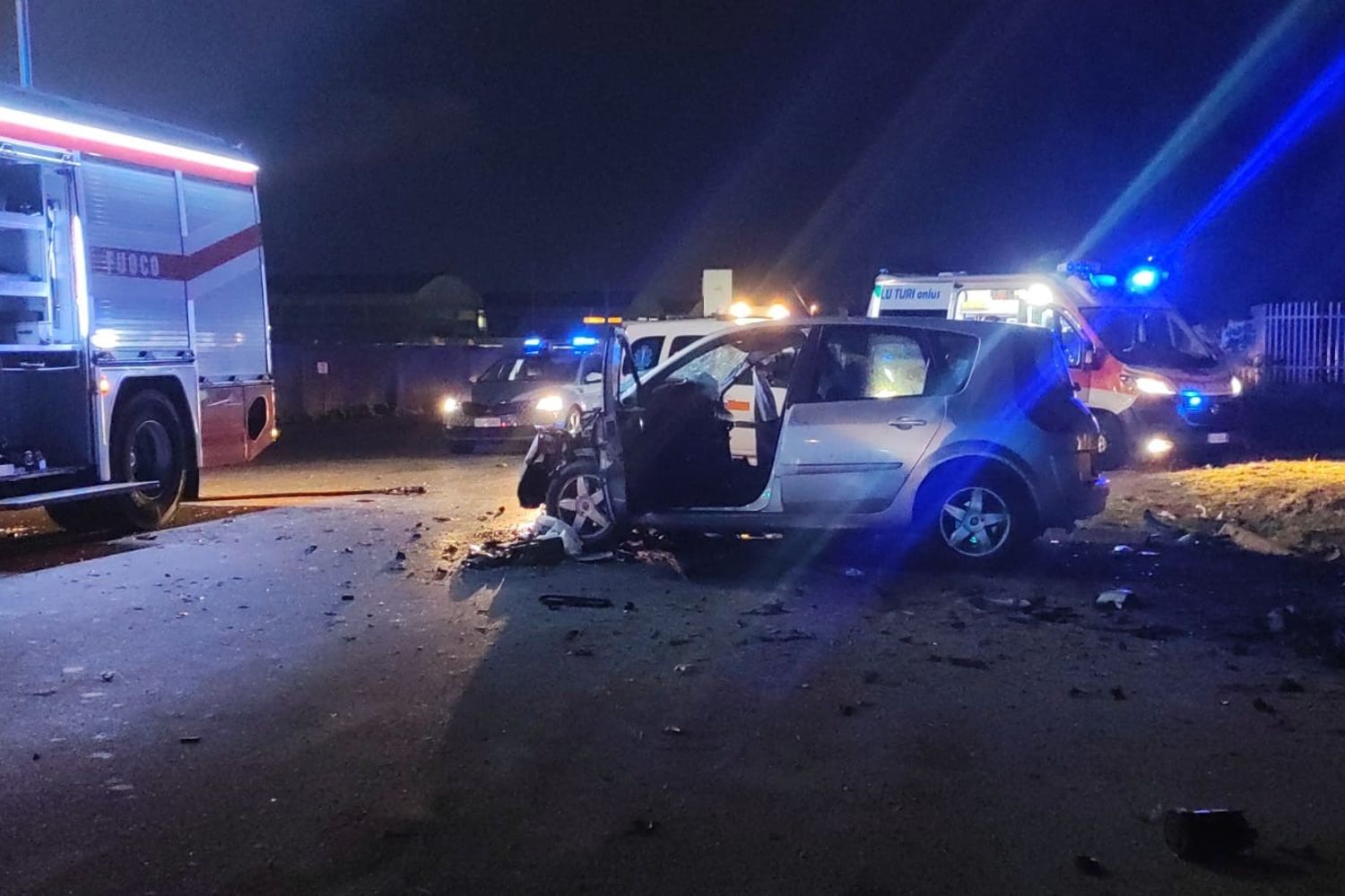 L'incidente stradale nel Barese