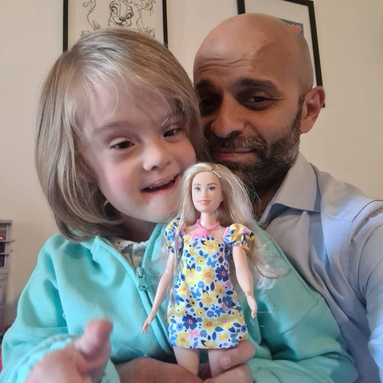 Alba e Luca Trapanese, ambassador in Italia per Barbie
