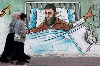 Murales dedicato a&nbsp;Khader Adnan&nbsp;