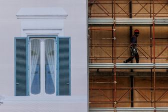 Un cantiere edilizio per il superbonus