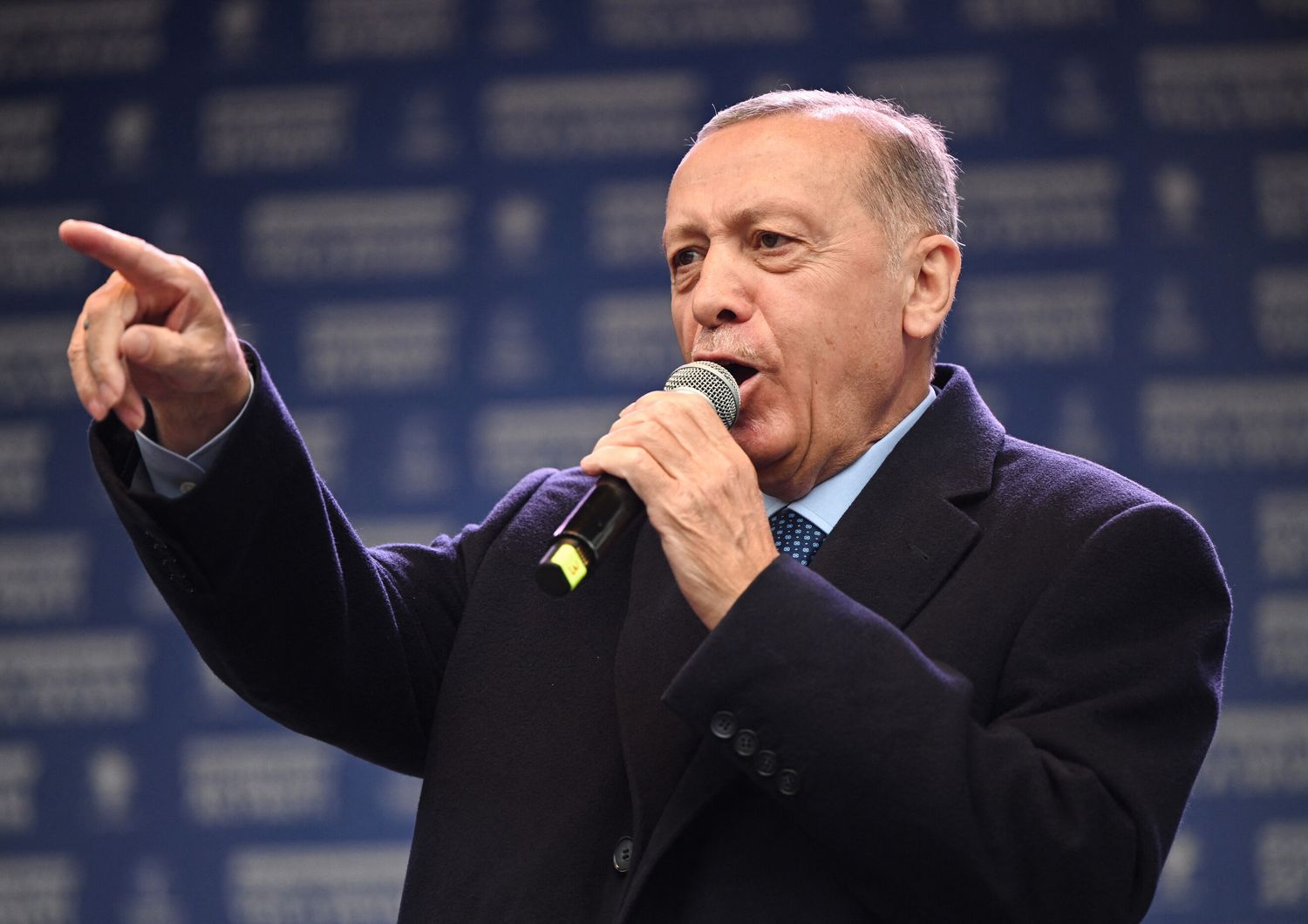 Erdogan durante un comizio a Istanbul