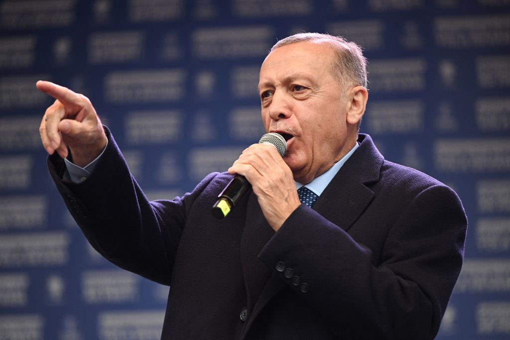 Erdogan durante un comizio a Istanbul