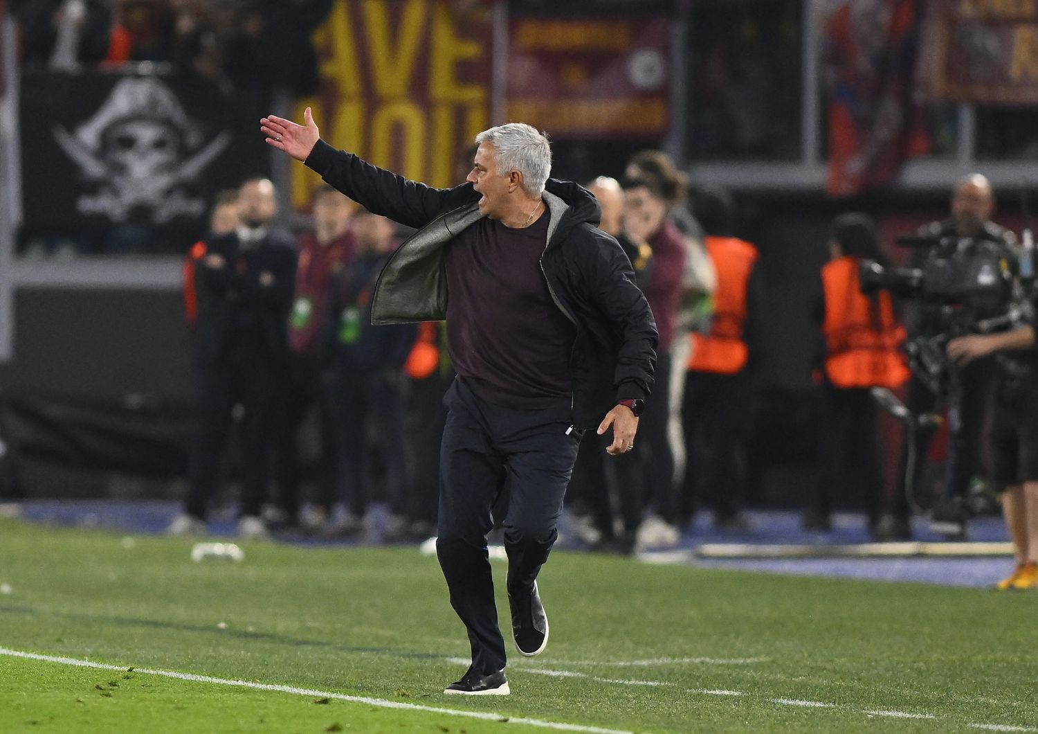 L'allenatore della Roma Jos&egrave; Mourinho