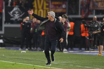 L'allenatore della Roma Jos&egrave; Mourinho