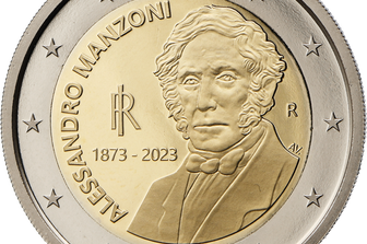 numismatica moneta due euro morte manzoni