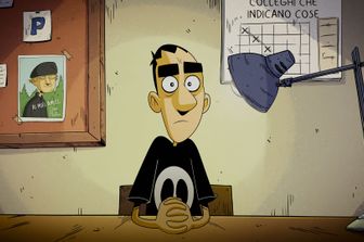 Un frame della serie di Zerocalcare