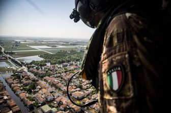 In volo sulle zone alluvionate dell'Emilia Romagna