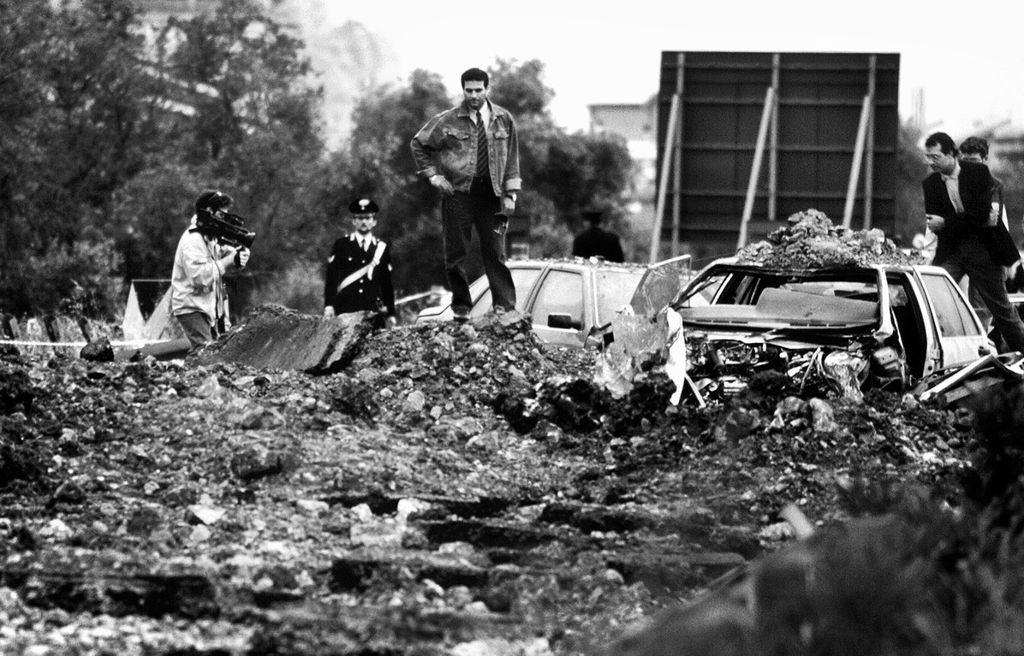 Uno scatto di Tony Gentile il giorno della strage di Capaci