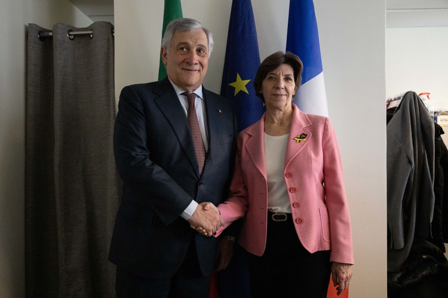 Il ministro degli Esteri Tajani e l'omologa francese Colonna in un incontro all'Onu a New York