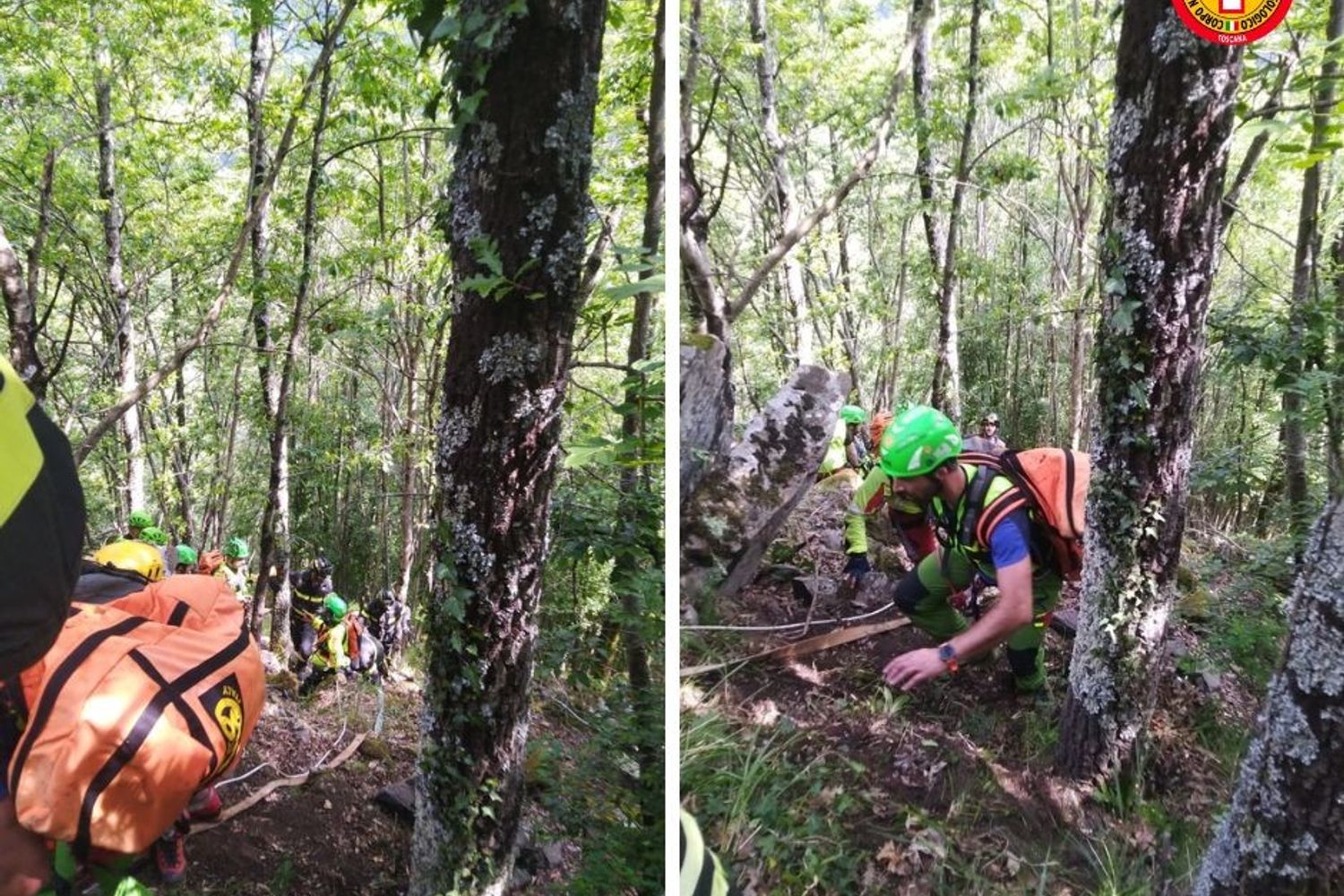 I soccorsi ai passeggeri del bus precipitato