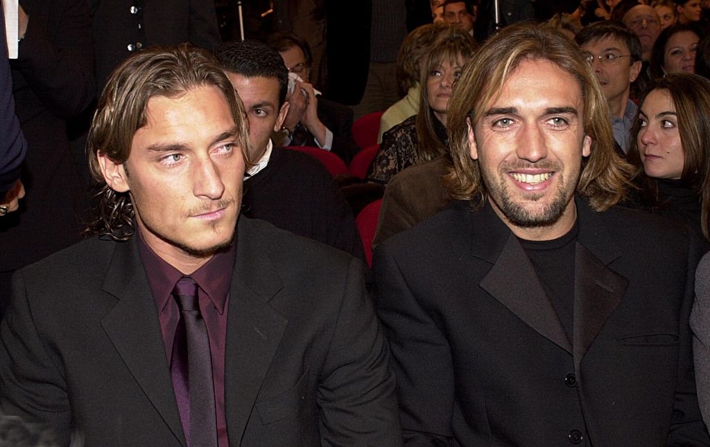 Francesco Totti e Gabriel Omar Batistuta