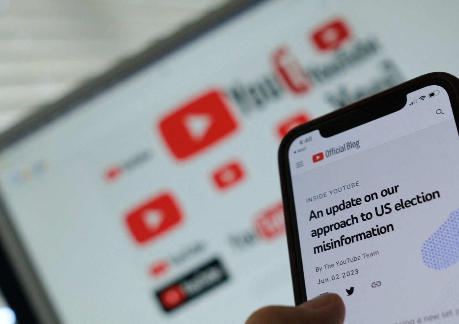 Il post di YouTube sulla disinformazione&nbsp;