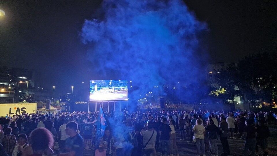 La festa scudetto a Scampia