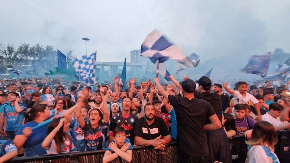 La festa scudetto a Scampia