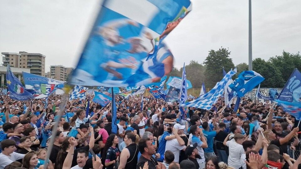 La festa scudetto a Scampia