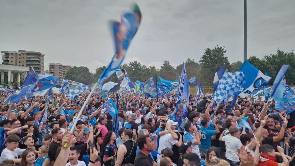 La festa scudetto a Scampia