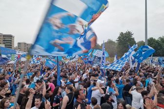 La festa scudetto a Scampia