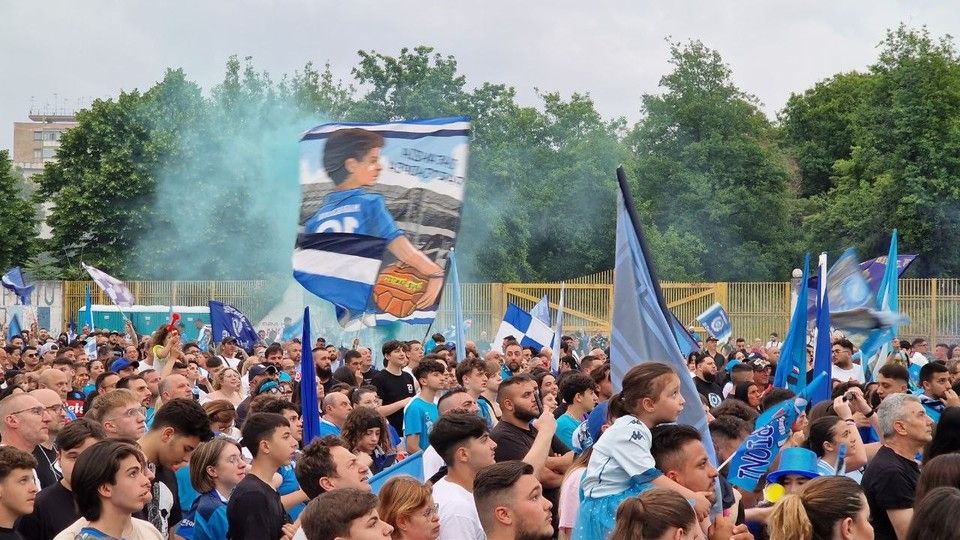 La festa scudetto a Scampia