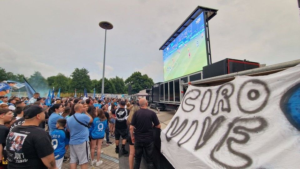 La festa scudetto a Scampia