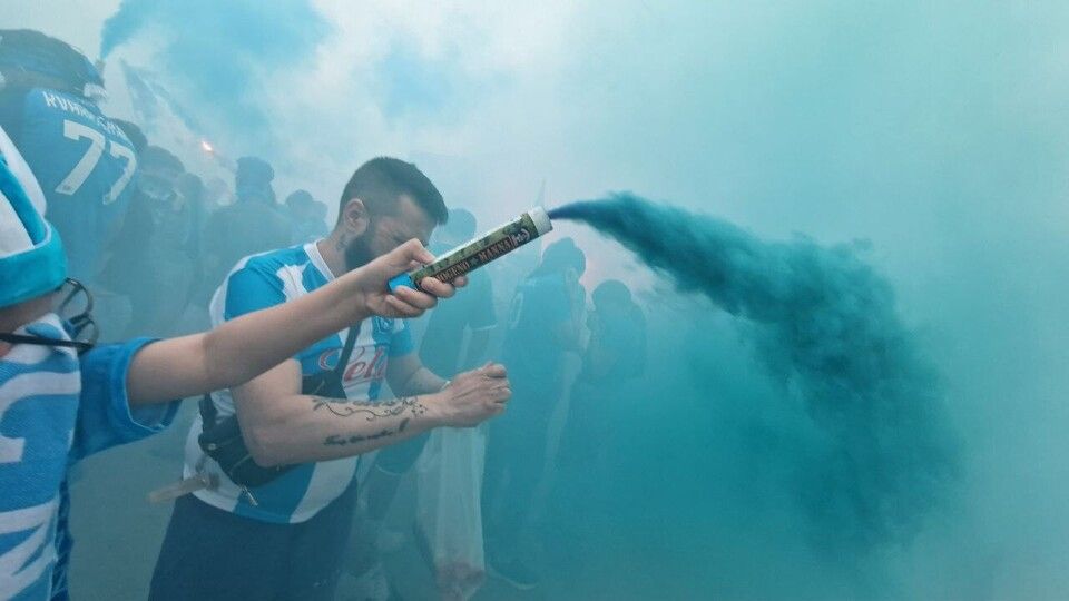 La festa scudetto a Scampia