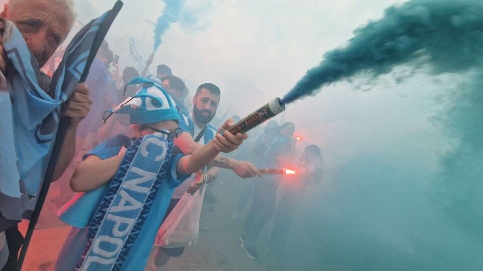 La festa scudetto a Scampia
