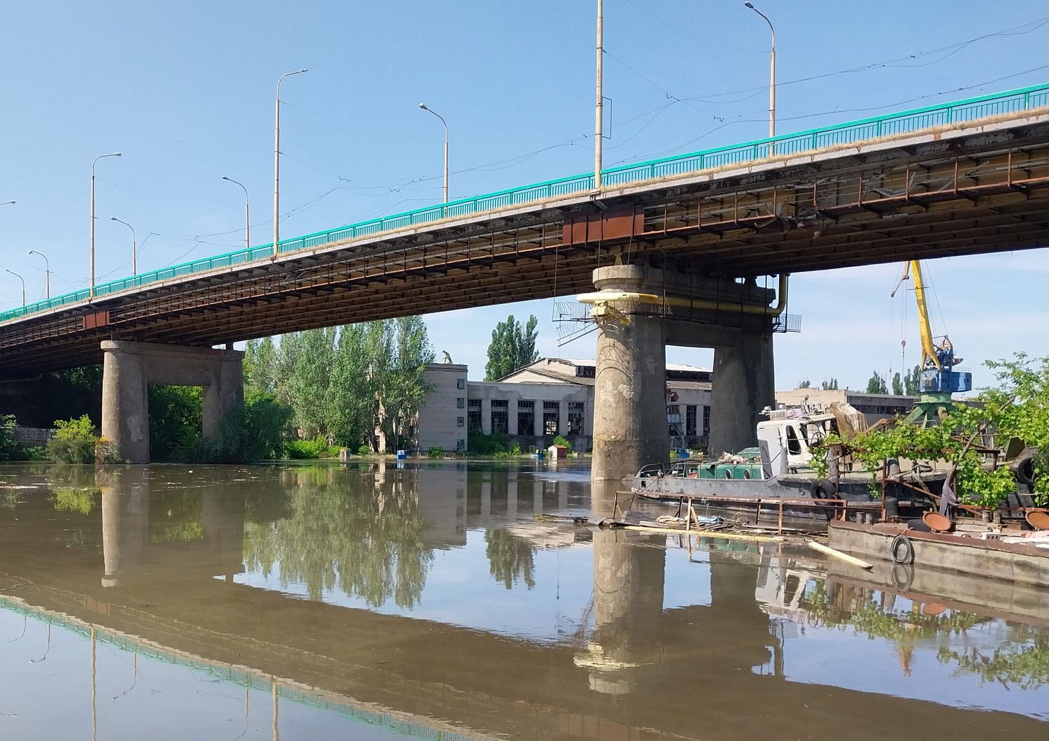 L'area di Kherson inondata dalla rottura della diga di Kakhovka