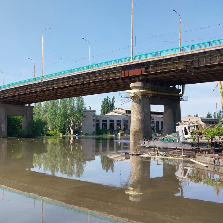 L'area di Kherson inondata dalla rottura della diga di Kakhovka