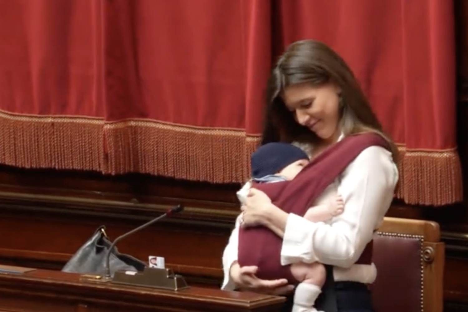 Gilda Sportiello e il piccolo Federico