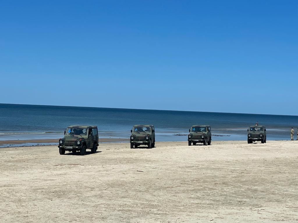 Camionette della Marina lituana