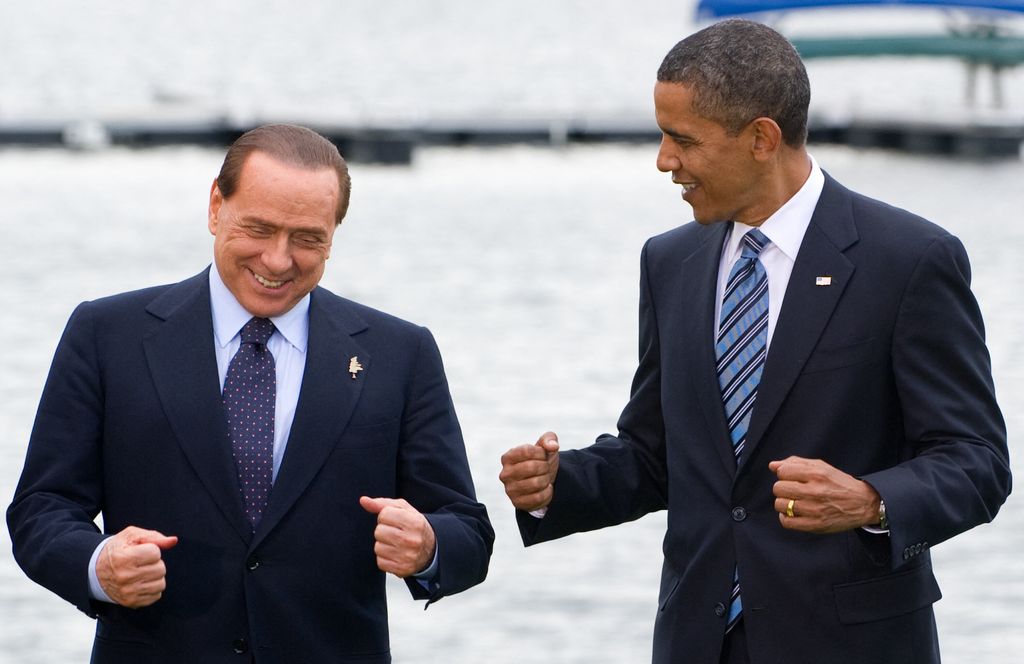 Silvio Berlusconi e Barack Obama nel 2010 in Canada&nbsp;