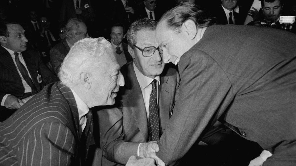 Con Gianni Agnelli e Ceare Romiti