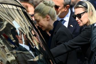 &nbsp;Marta Fascina saluta il feretro di Silvio Berlusconi